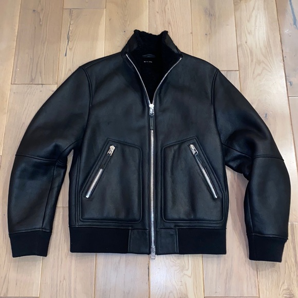 Hugo Boss Lamskin Leather Shearling jacket - Picture 1 of 10